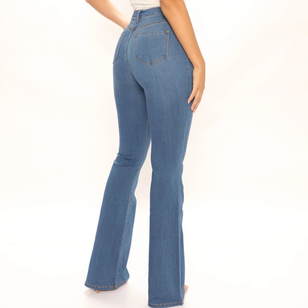 Fashion Nova extra tall deep in my soul flare jeans